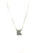 Checkered Bubble Initial Necklace Snowing West