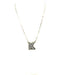 Checkered Bubble Initial Necklace Snowing West