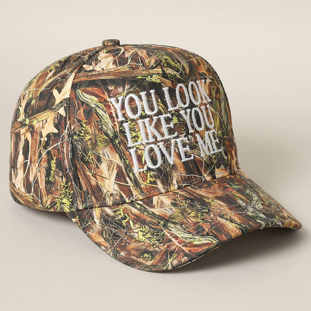 You Look Like You Love Me Embroidery Camo Hat Fashion City