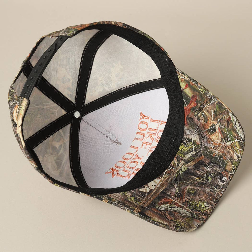 You Look Like You Love Me Embroidery Camo Hat Fashion City