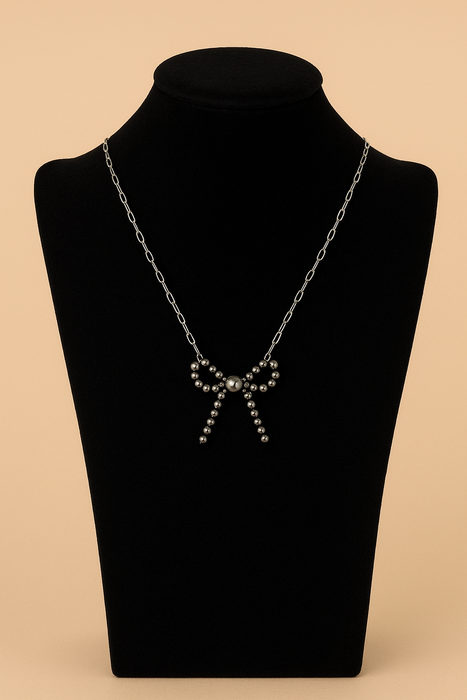 Western Navajo Pearl Ribbon Chain Necklace