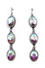 Western Oval Turquoise Stone 3 Dangle Earring Snowing West