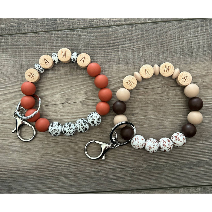 Spotted Western Mama Keychain Wristlet