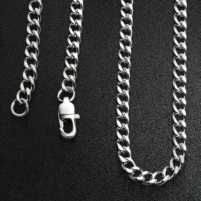 Stainless Steel Curb Chain Necklace