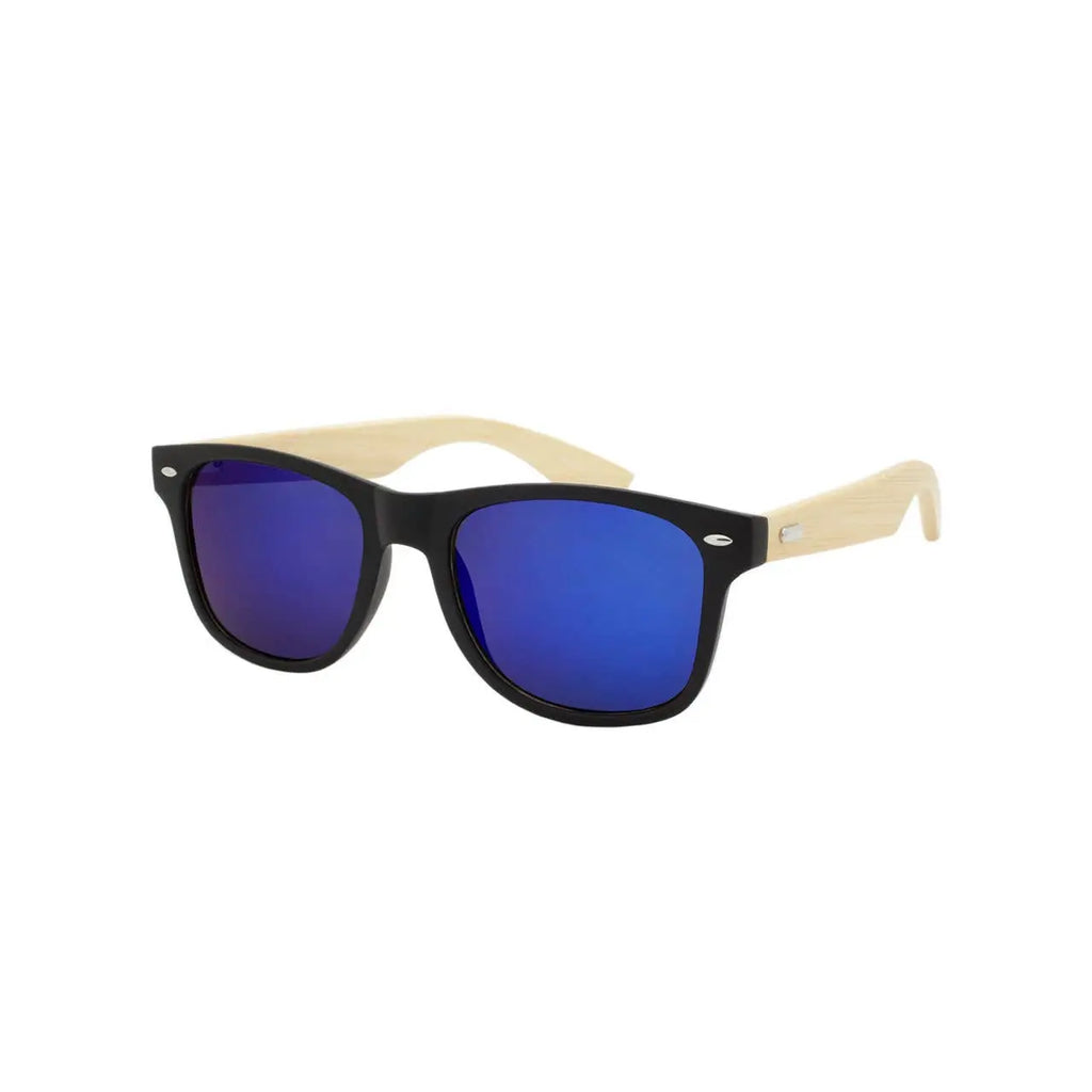Classic Frame Bamboo Mirror Lens Unisex Mens Womens Sunnies