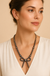 Western Navajo Pearl Ribbon Necklace Snowing West