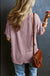 Valerian Corded V Neck Chest Pocket Loose T-shirt Dear lover