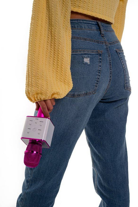 Karaoke Microphone with Power Bank Rose Gold