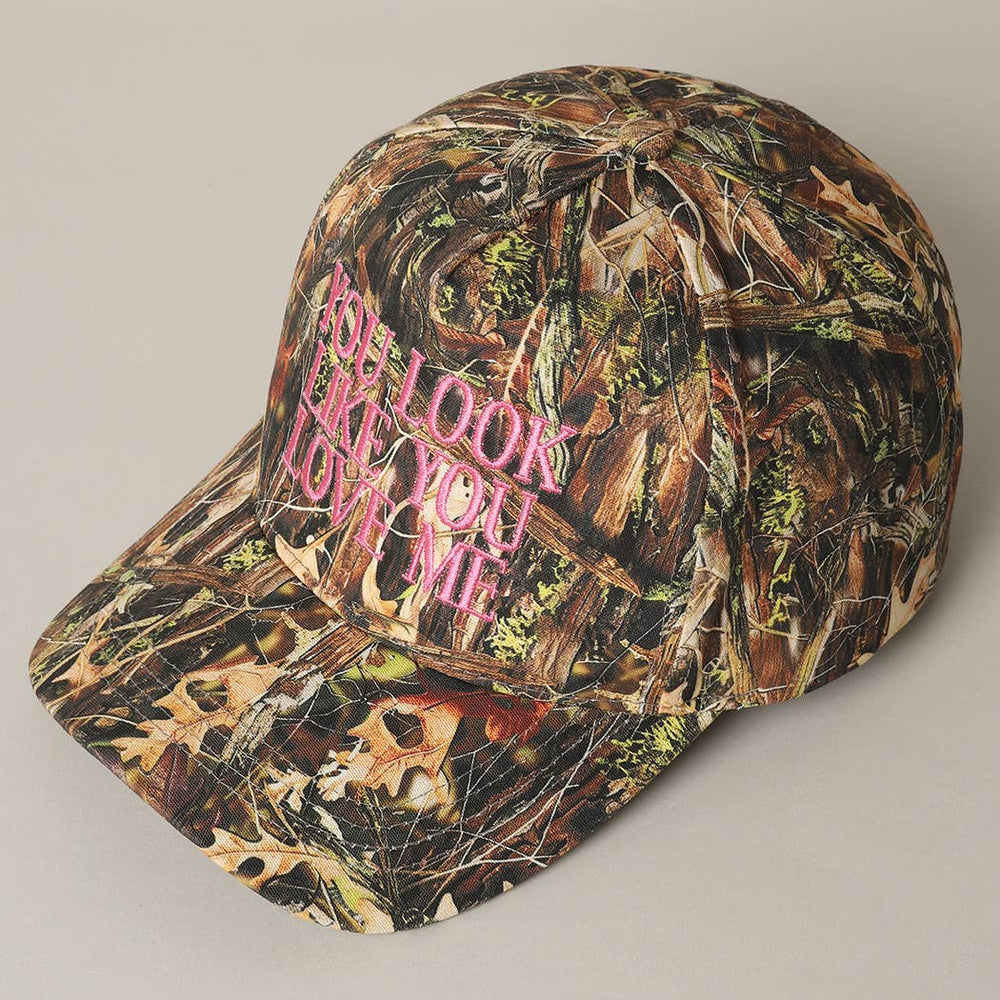 You Look Like You Love Me Embroidery Camo Hat Fashion City