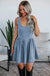 Myosotis Square Neck Bowknot A-line Sleeveless Denim Dress Dear lover