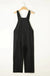 Black Drawstring Buttoned Straps Cropped Overall Dear lover