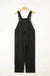 Black Drawstring Buttoned Straps Cropped Overall Dear lover