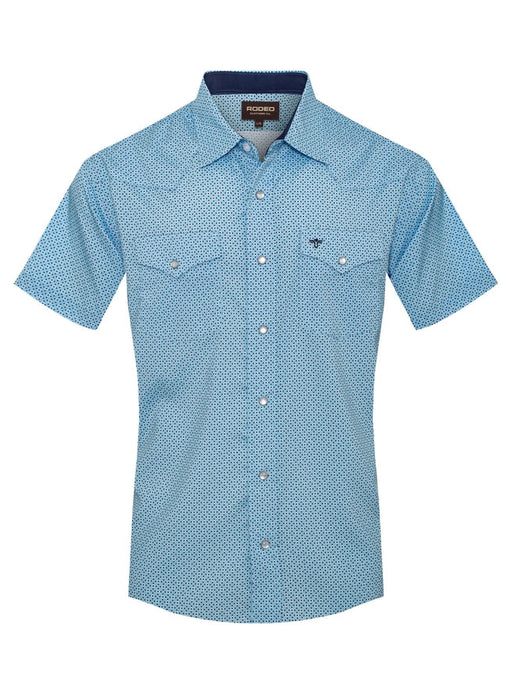 Men's Western Pearl Snap Aztec Print Shirt Rodeo Clothing