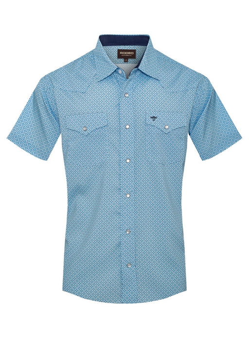 Men's Western Pearl Snap Aztec Print Shirt Rodeo Clothing