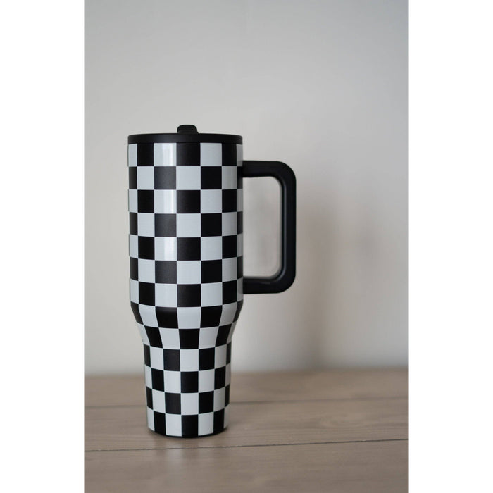 Black Checker 40 Oz Tumbler