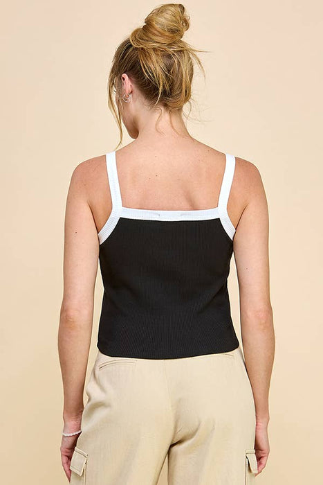 Contrast Binding Tank Top