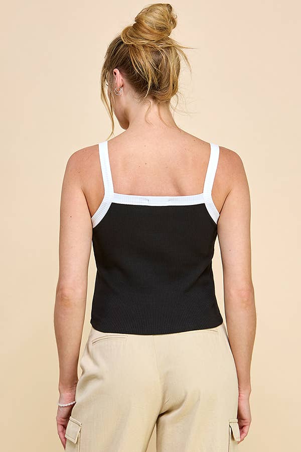 Contrast Binding Tank Top