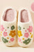 6Pairs - Floral Fuzzy Home Slippers - LECCE