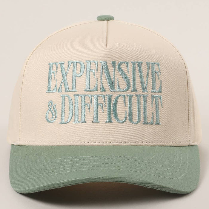EXPENSIVE and DIFFICULT Embroidered Trucker Hat Fashion City