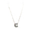 Checkered Bubble Initial Necklace Snowing West