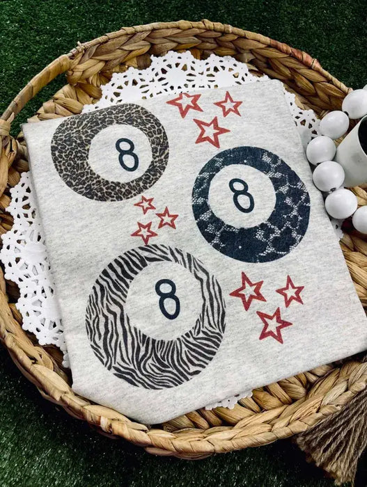 Animal Print Eight-ball (Port & Co. tee)
