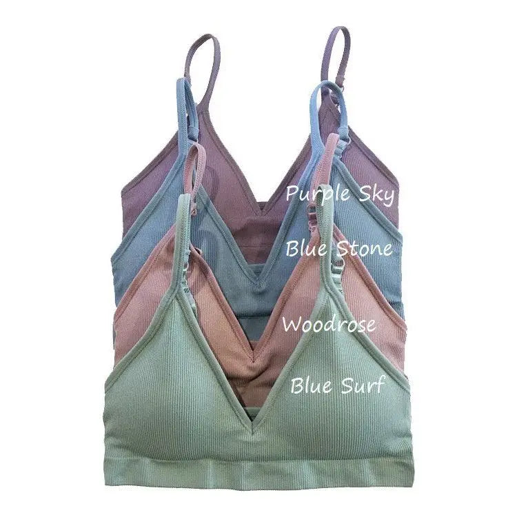 Ribbed Seamless Bralette anemone