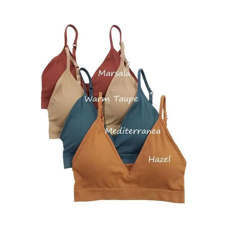 Ribbed Seamless Bralette anemone