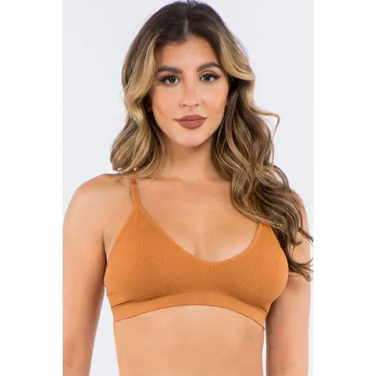 Ribbed Seamless Bralette anemone