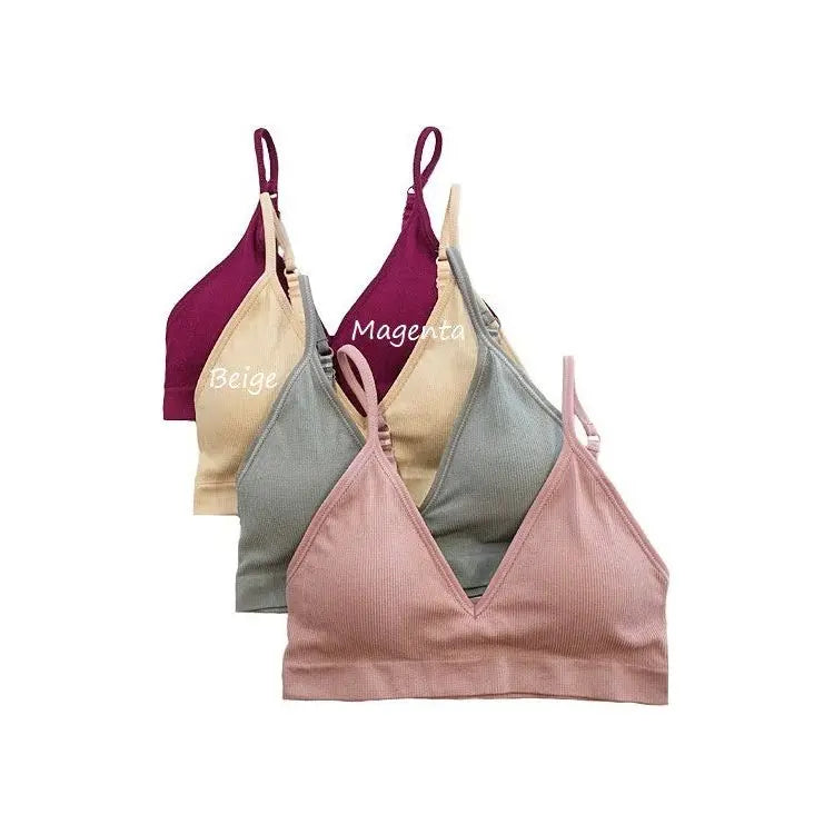 Ribbed Seamless Bralette anemone