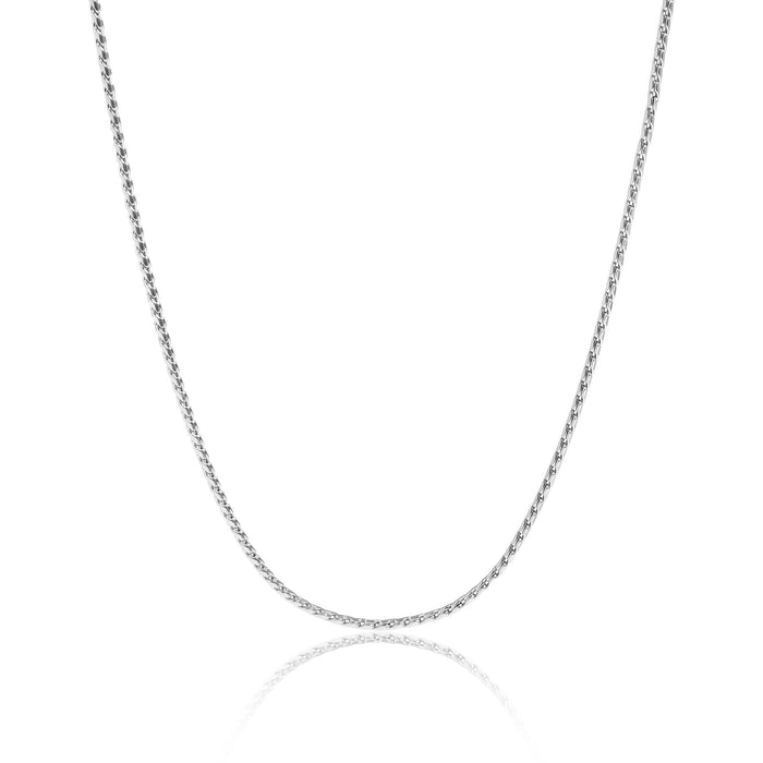 Stainless Steel Twisted Round Link Chain Necklace
