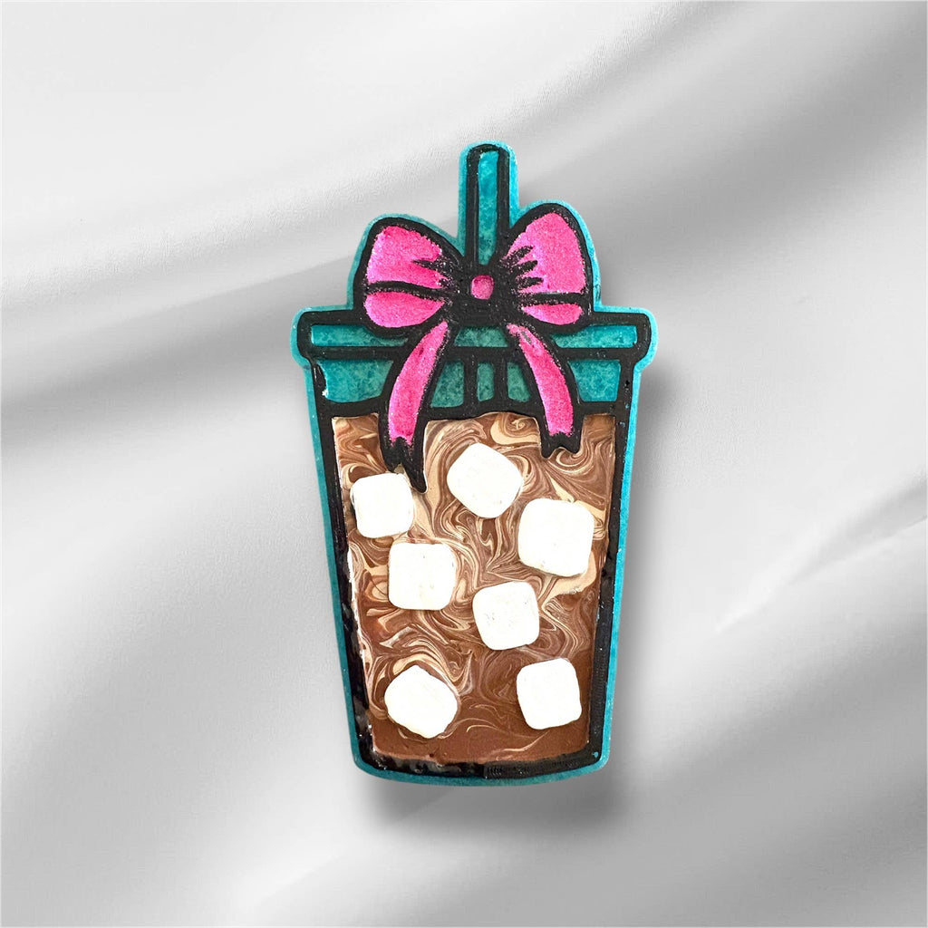 Swirly Latte Car Freshie – Handmade Scented Air Freshener