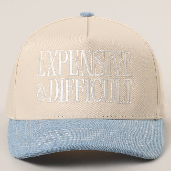 EXPENSIVE and DIFFICULT Embroidered Trucker Hat Fashion City