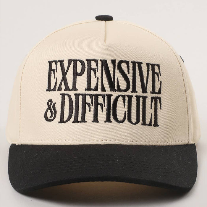 EXPENSIVE and DIFFICULT Embroidered Trucker Hat Fashion City
