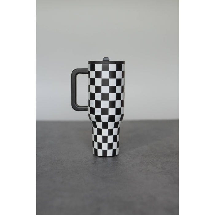 Black Checker 40 Oz Tumbler