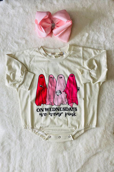 Halloween ghost prints baby onesie