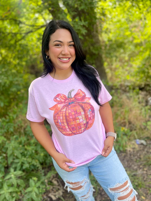 Disco Ball Pumpkin Tee
