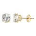 8mm 10k Gold Cubic Zirconia Stud Earrings - LECCE