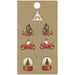 Christmas Tree Globes Pine Cones Santa Car Earring