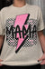 Mama With Pink Bolt T-shirt T-Art Fashion