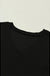 Black Corded V Neck Chest Pocket Loose T-shirt Dear lover