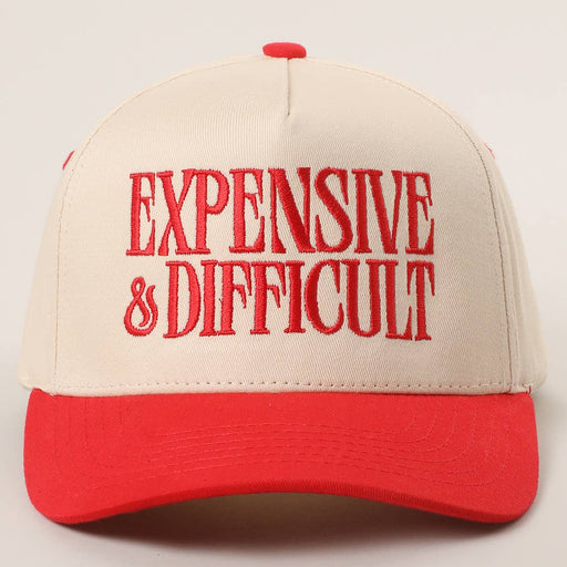 EXPENSIVE and DIFFICULT Embroidered Trucker Hat Fashion City