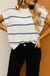 Striped Batwing Sweater Tee Dear lover