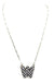 Checkered Bubble Initial Necklace Snowing West
