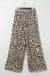 Flowy leopard wide leg pants with drawstring Dear lover