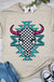Aztec Checkered Skull Tee T-Art Fashion