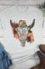 FLORAL COW SKULL WITH COWBOY HAT T-Art Fashion