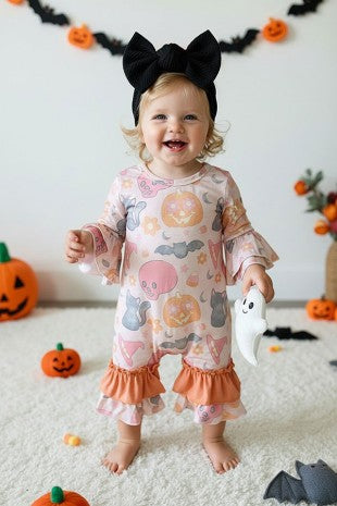 Halloween Pumpkin and Ghost Baby Jumpsuit
