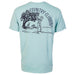 Country Clubbin' Men's Cloud Blue Crew Neck Cotton / Poly Short Sleeve T-Shirt with Black / Blue Country Clubbin' Logo on Back LECCE