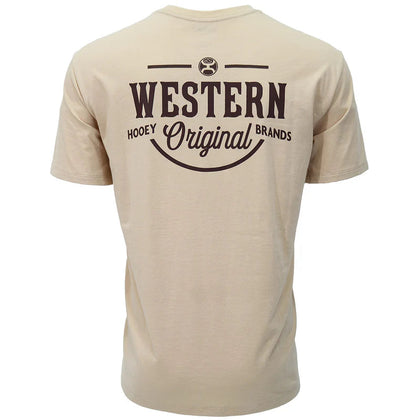 "Western OG" Tan w/Brown Logo T-Shirt