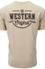 "Western OG" Tan w/Brown Logo T-shirt Hooey